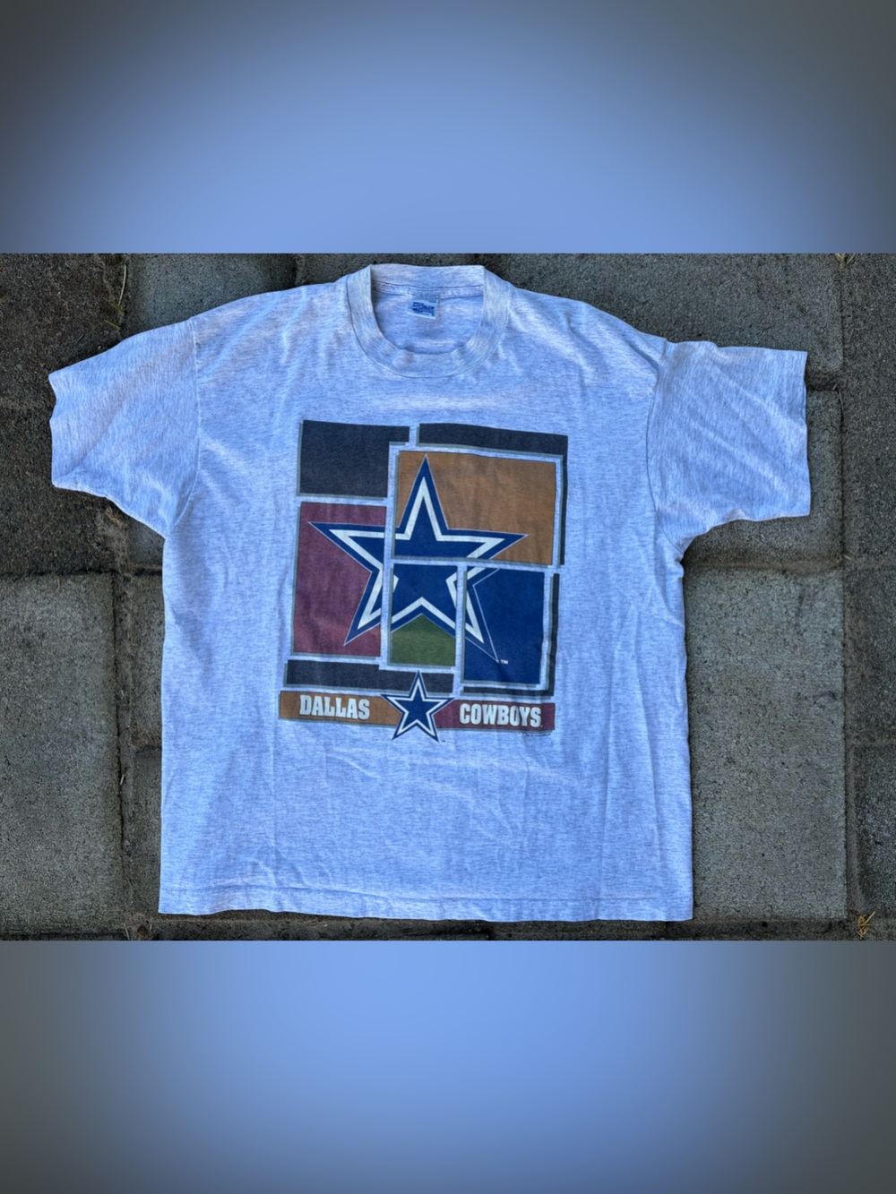 Vintage 90s Salem Dallas Cowboys Gray Shirt single stitch XL